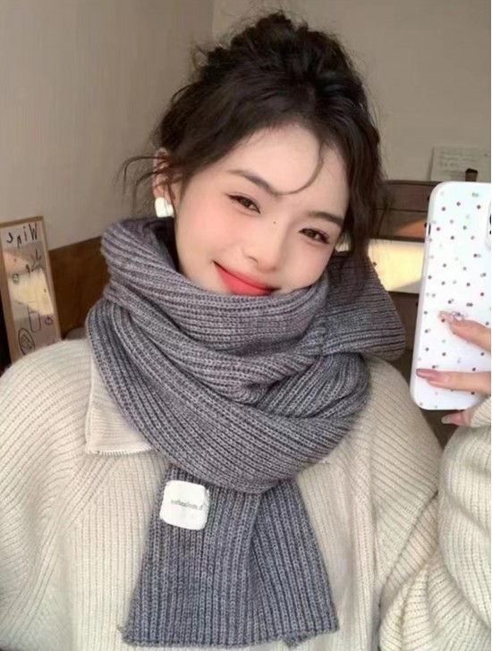 Warm Knitted Wool Soft Scarf 